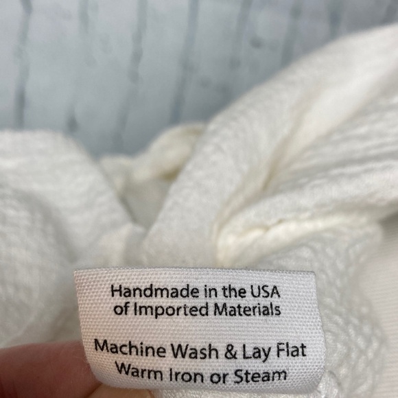 Just BEE Queen NWT Valentina Puckered Ivory Linen Long Sleeve Wrap Top Artisan - Picture 14 of 16